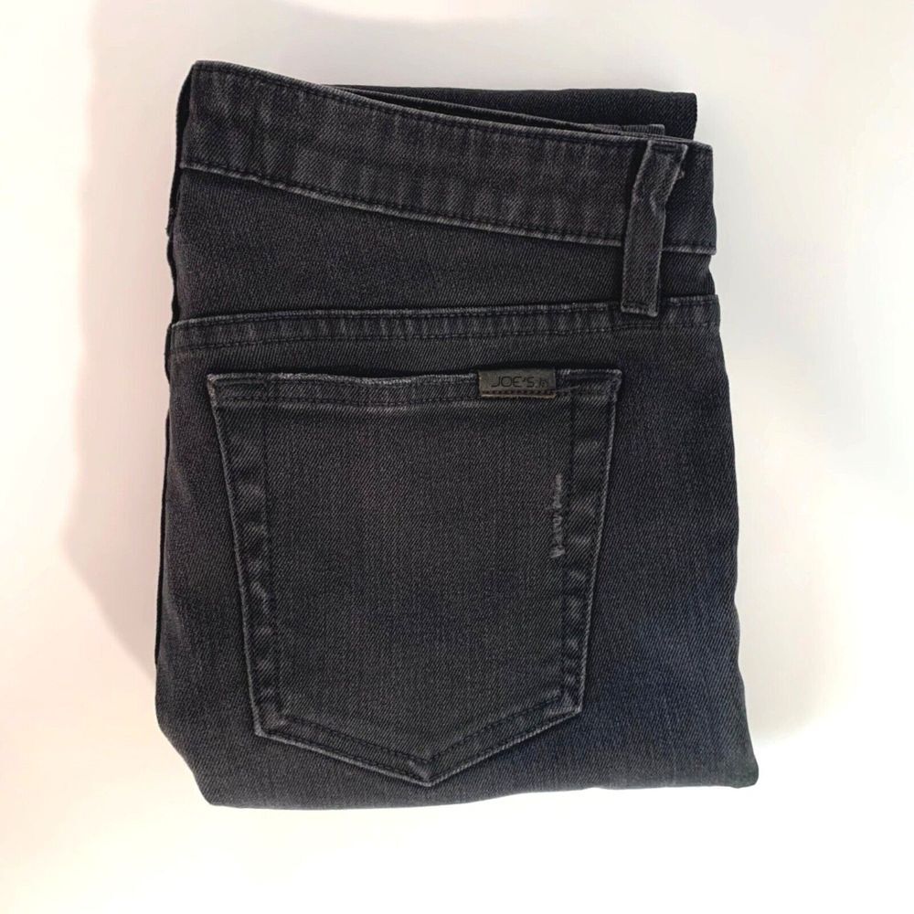 Joe's Mid‎ Rise Skinny Black Distressed Woman's Jeans W29 L31